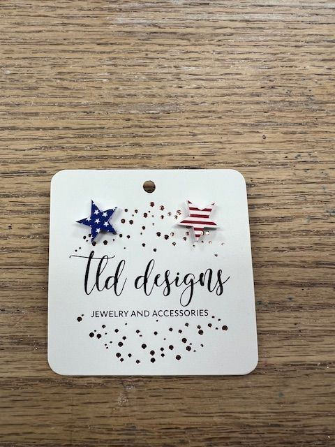 TL D To The Flag Studs