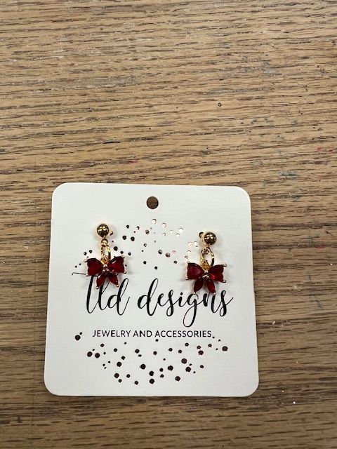 TLD Red Rhinestone Bows
