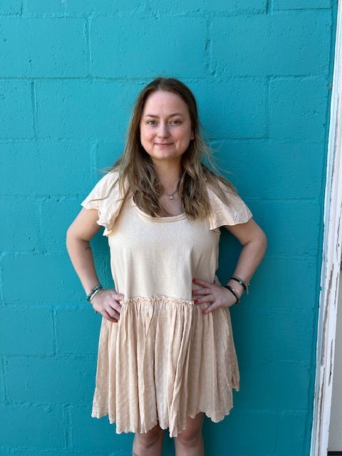Felicity Eyelet Pleated Dress
