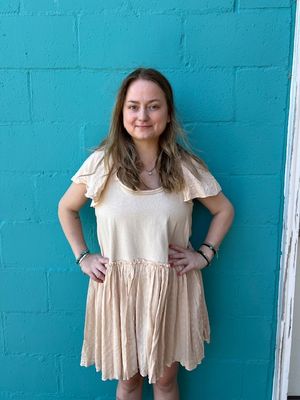 Felicity Eyelet Pleated Dress