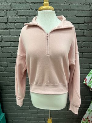 Pearl fleece half zip sweatshirt