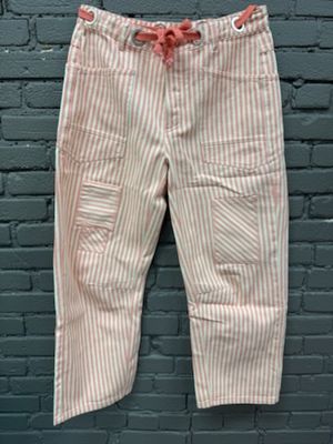 Twyla coral stripped barrel pants