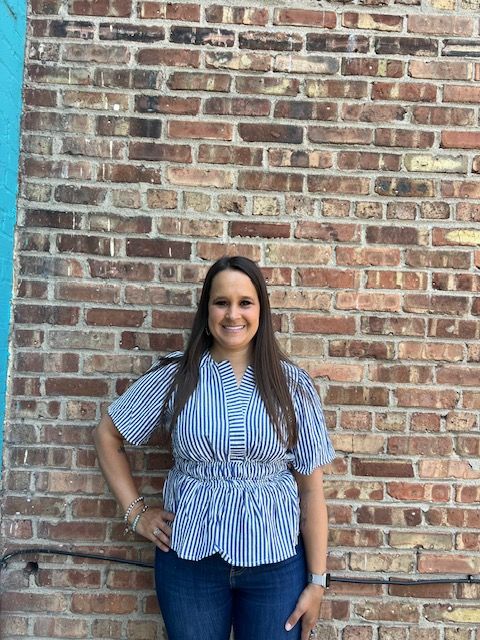 Addie stripped top with elastic waist band