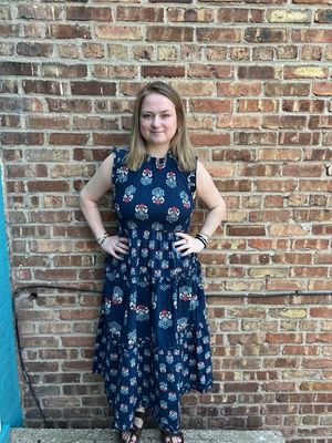 Ward Smocked Floral Midi Dress
