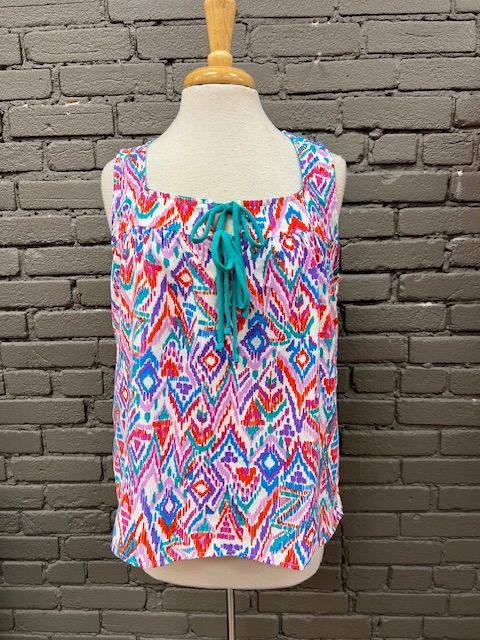 Juniper Ikat Square Neck Tank