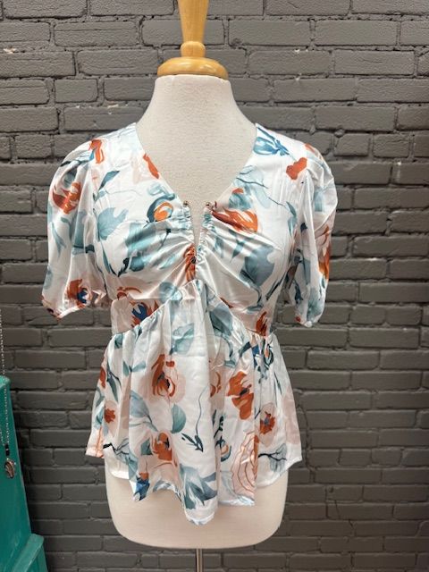 Zora Floral Babydoll Top