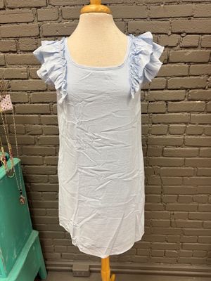 Shiloh Blue Textured Bow Dress