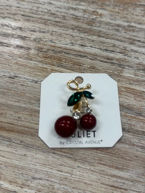 Cherry brooch pin