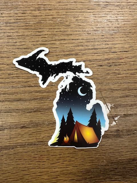 Michigan Sticker- Campsite