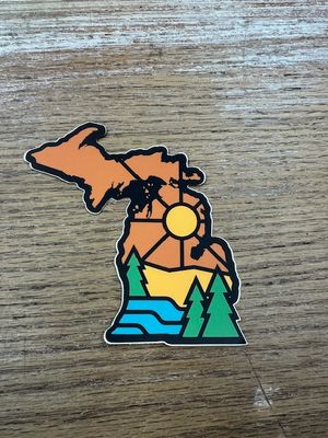 Michigan Sticker- Graphic Sun
