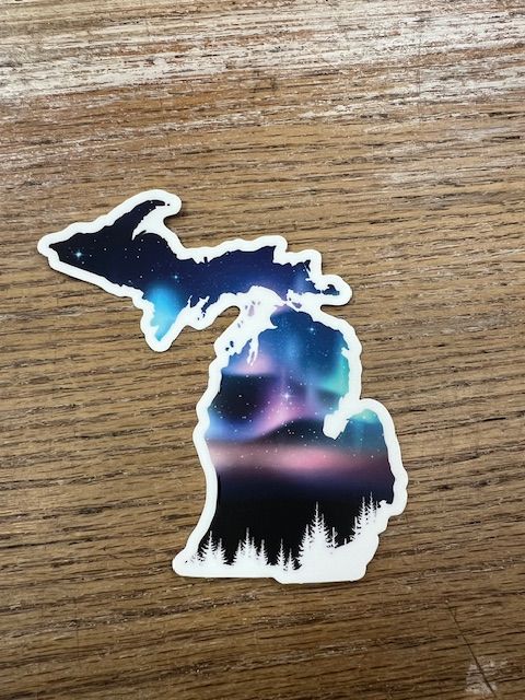 Michigan Sticker- Northern Lights