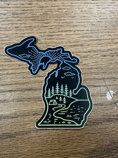 Michigan Sticker- Line Art