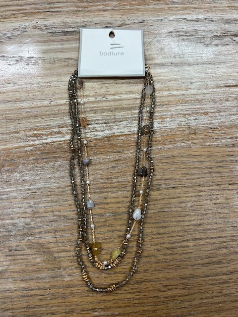 Triple Bead Chain Necklace