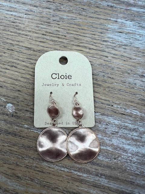 Rose Gold Circle Earrings
