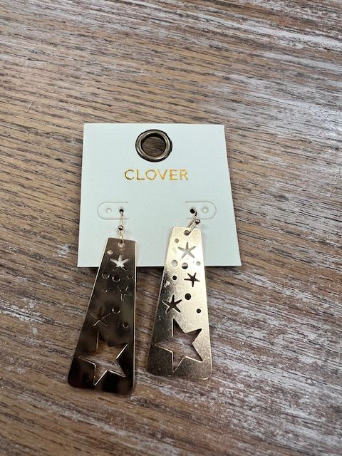 Gold Star Cutout Earrings