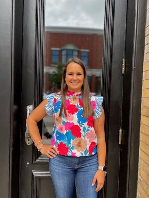 Dakota Floral Flutter Sleeve Top