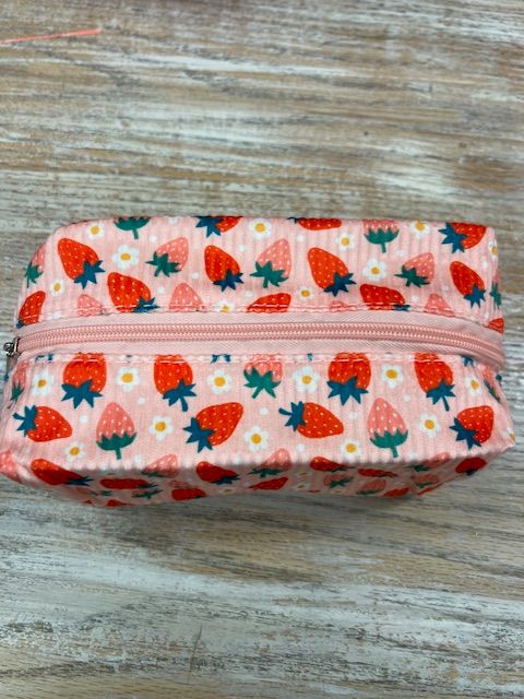 Strawberry Zip Cosmetic Pouch