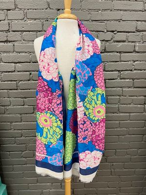 Blue Flower Scarf