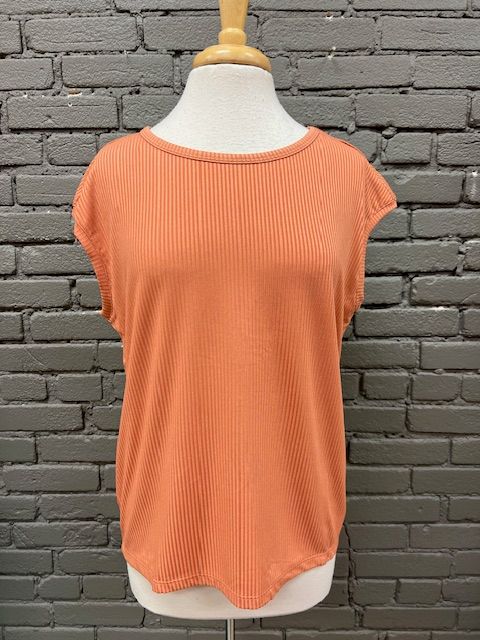 Vivian Ribbed Ruched Back Top