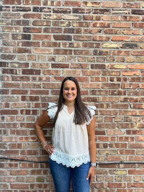 Meg Mustard Stripe Crochet Top