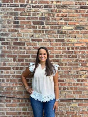 Meg Mustard Stripe Crochet Top