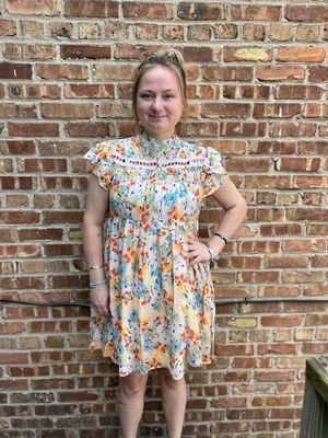 Petra Floral Smocked Babydoll Dress