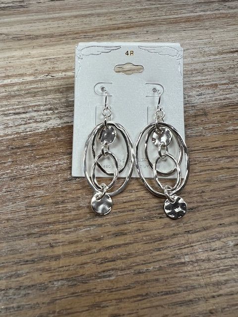 Silver Multi Ovals Earrings