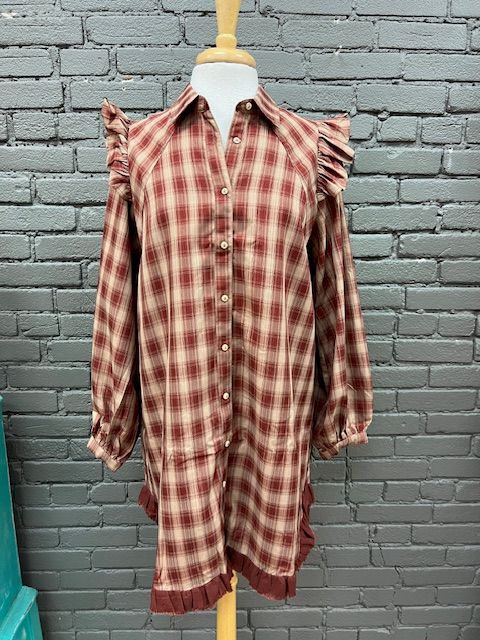 Ellie Plaid Shirt Dress