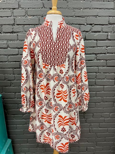 Camila Printed Neck Dress