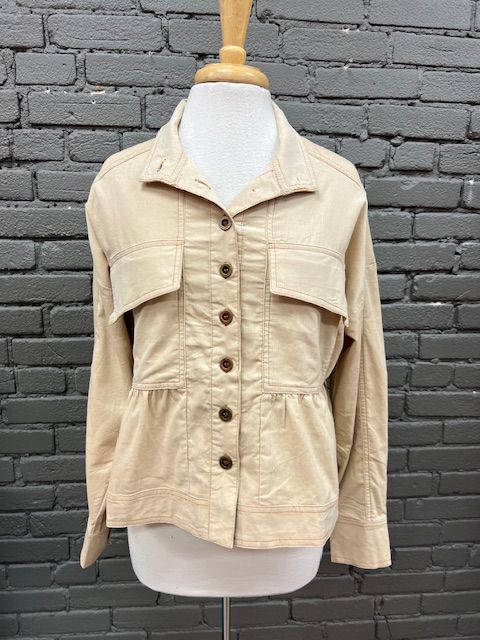 Gianna Cord Babydoll Button Jacket