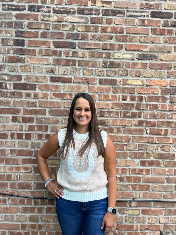 Kate Horseshoe Woven Sweater Vest