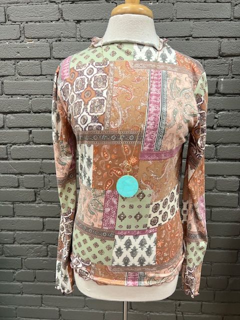 Kaia Mock Boho Patchwork LS