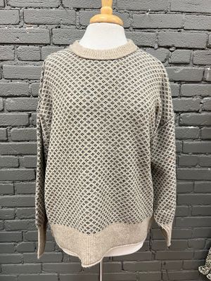 Kathy Mini Jacquard Crew Sweater