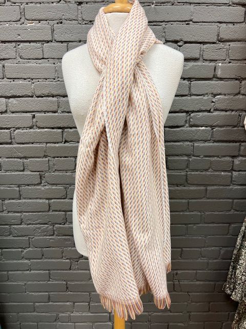 Multi Color Print Scarf- Cream
