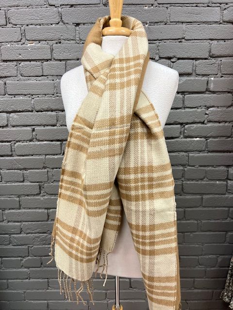 2 Color Plaid Check Scarf