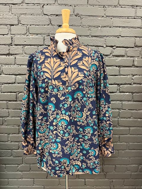 Kimmy Floral Button Yoke LS