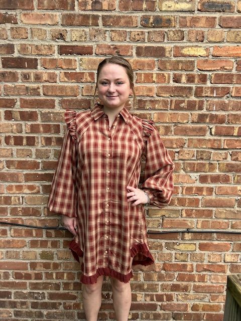 Ellie Plaid Shirt Dress
