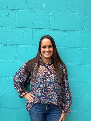Kimmy Floral Button Yoke LS