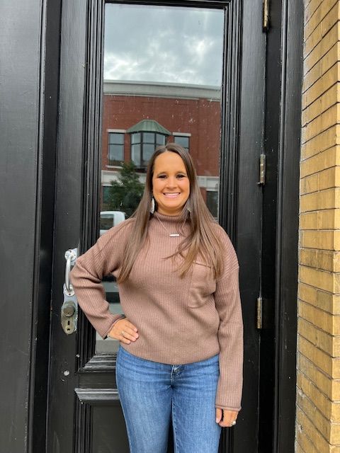 Logan Mocha Mock Pocket Sweater