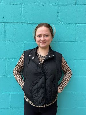 Molly Black Snap Quilted Vest