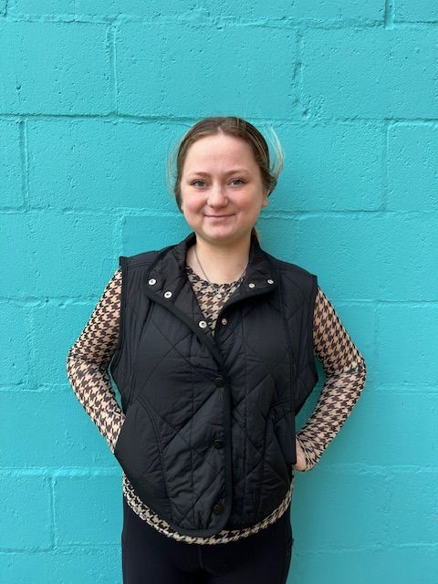 Molly Black Snap Quilted Vest