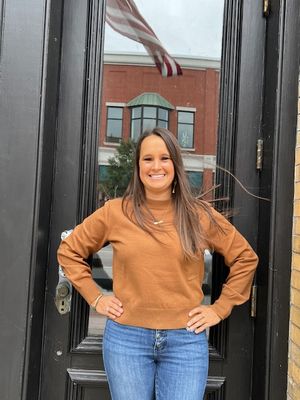 Tina Crew Neck Carmel Sweater