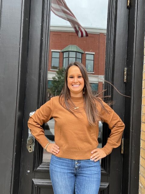 Tina Crew Neck Carmel Sweater