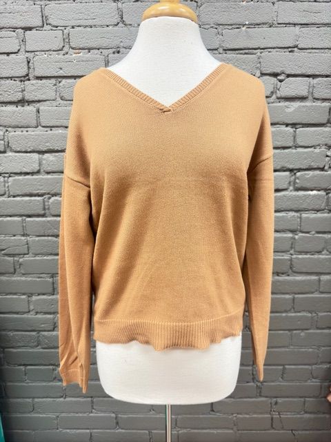 Holly Tan Knit Sweater
