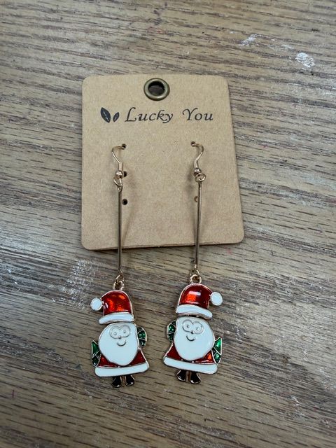 Santa Claus Dangle Earrings