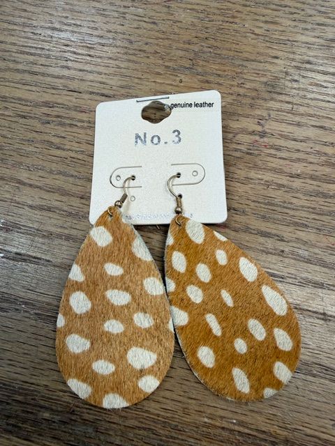Animal Print Leather Earrings