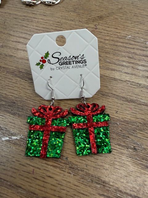 Glitter Present Earrings