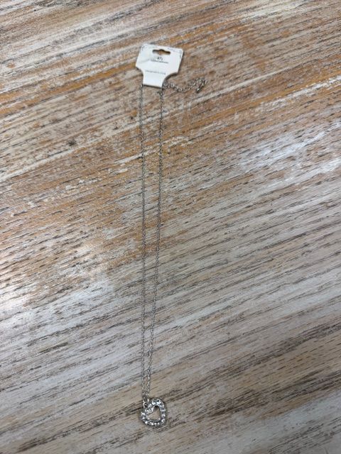 Silver Heart Stone Necklace