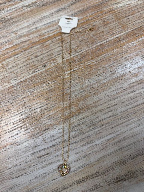 Gold Heart Stone Necklace
