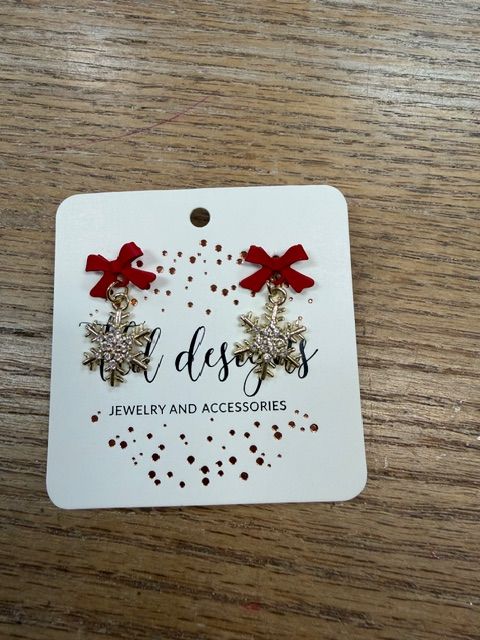 TLD Red Bow Snowflakes